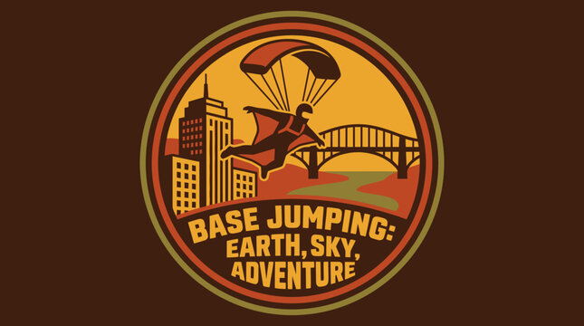 BASE Jumping Earth, Sky, Adventure - Thrilling Extreme Sports and Outdoor Recreation Activities