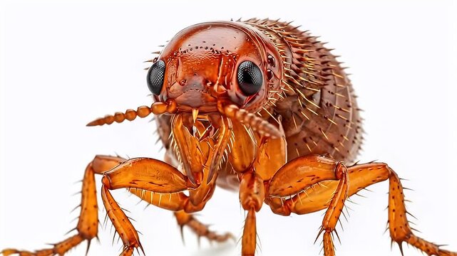 Detailed illustration of a flea insect.