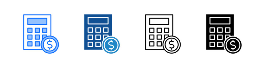 Budgeting Multiple Style Icon Set 