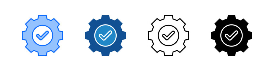 Management Multiple Style Icon Set 