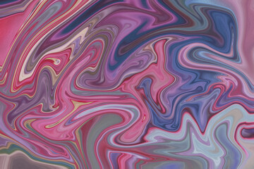 Obraz premium Vibrant Swirling Marbled Texture in Pink Purple and Blue abstract marbling