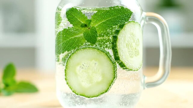 A fresh mojito cocktail with lime and mint served in a glass with ice, creating a cold summer beverage with rum, citrus, and soda isolated on white