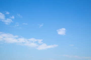 Fototapeta premium Beautiful blue sky with white clouds on a sunny day background