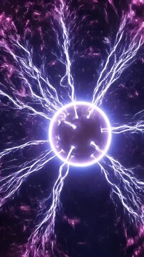 Electricity plasma light energy circle.