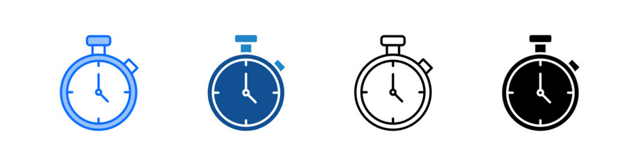 Time Multiple Style Icon Set 