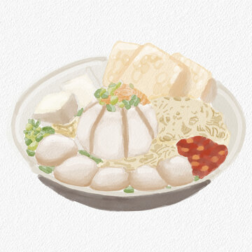 Illustration of Bakso food dish