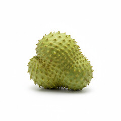 Fresh Soursop Fruit Isolated on White Background