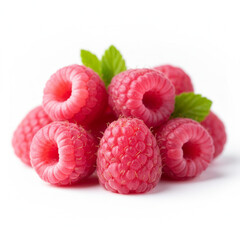Fresh Pink Berries Isolated on White Background