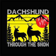 Dachshund through the snow