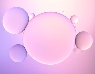 Soft, diffused light illuminates translucent, pastel spheres