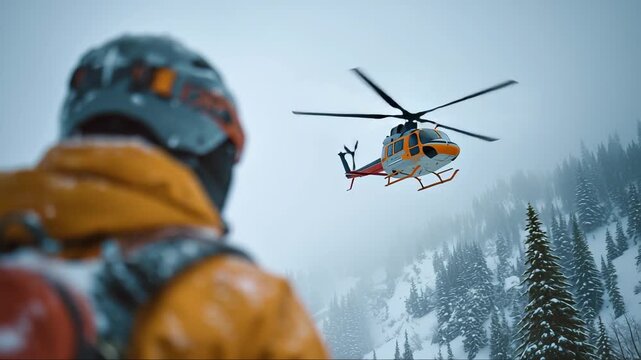 Aerial mountain rescue for emergency response training