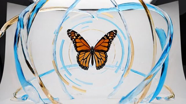 Monarch Wing Pulse Light Ripples