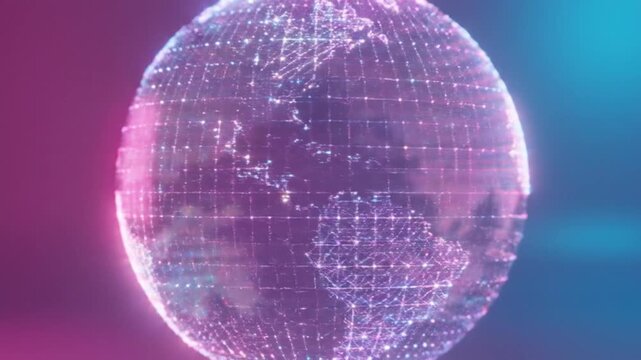 Gemini said

Abstract binary code background loop featuring a glowing plasma ball sphere with electric purple and blue light energy in a bright cosmic science illustration