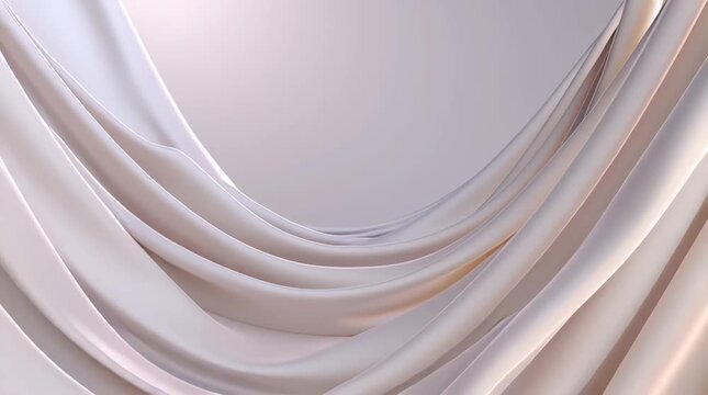Abstract Stock Video of Flowing Silk Fabric Tunnel in Pastel Tones