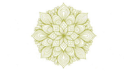 Intricate green mandala design on for decorative purposes