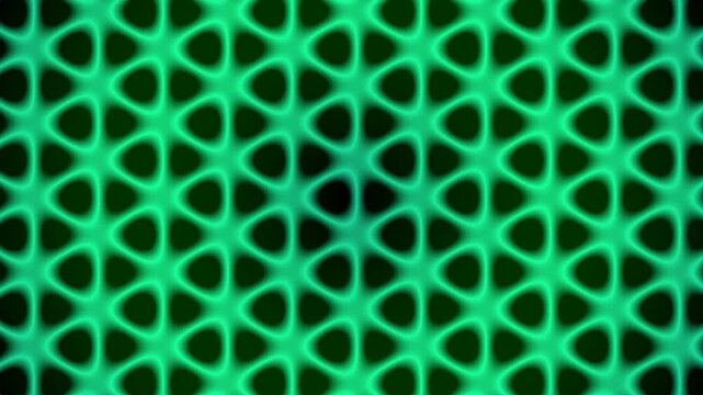 Repeating green pattern with geometric shapes viewed from directly above