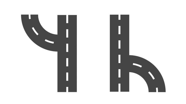 Multiple road branches split and merge to create a versatile layout for a detailed city map design