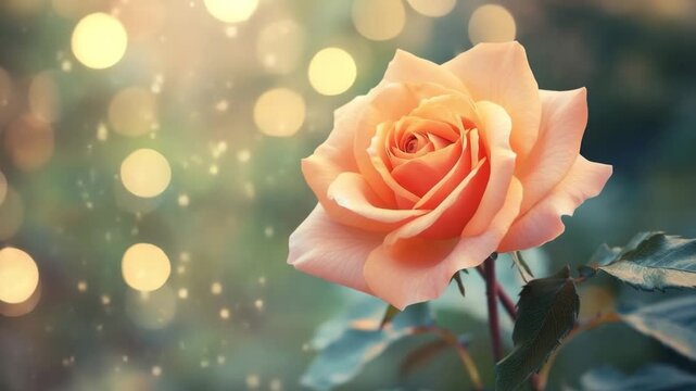 Romantic Blooming Flower in Gentle Light  