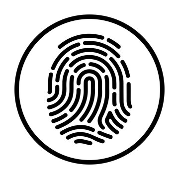 fingerprint scan identity verification icon