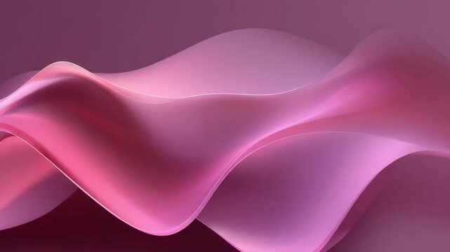 Valentines Day elegant abstract scene with smooth wave forms romantic color palette and vibrant Valentine message text glowing behind composition