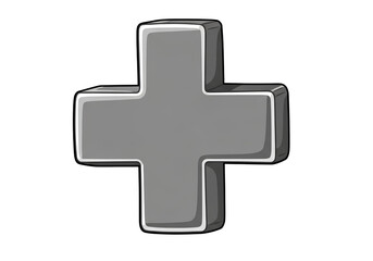 Obraz premium A sleek, modern cross icon evokes simplicity and spirituality, perfect for religious or cultural designs.