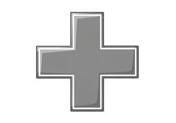 Obraz premium A sleek cross symbol evokes modernity and spirituality, perfect for branding or cultural designs.