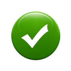 Green Check Mark Button Isolated isolated on transparent background