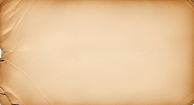 Old rustic brown paper texture with frayed edges and distressed corners, vintage aged background