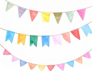 水彩　ガーランド