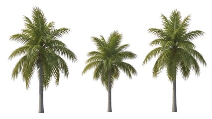 Obraz premium Three palm trees standing tall