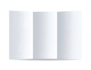Naklejka premium A simple, isolated, vertical trifold brochure mockup on a clean white background