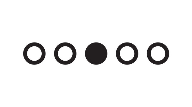 Minimalist Black Pagination Dots Indicator Icon