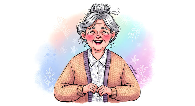 A dignified elderly lady with wisdom in her eyes