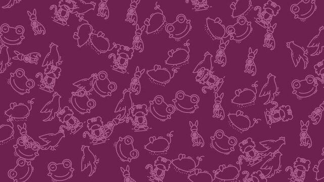 Wildlife pattern suitable for childrens products or naturethemed designs. Would work well for packaging, stationery, or apparel design projects.