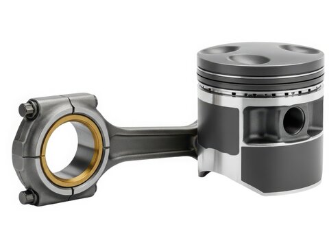 Engine piston and connecting rod assembly