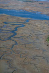 aerial image of coastal waterways