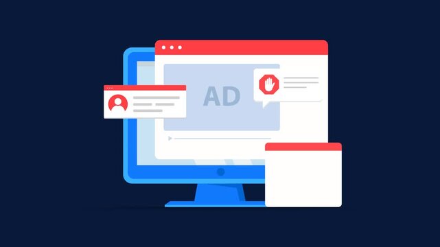 No Ads Web Page Technology Concept