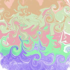 Pastel psychedelic abstract art 