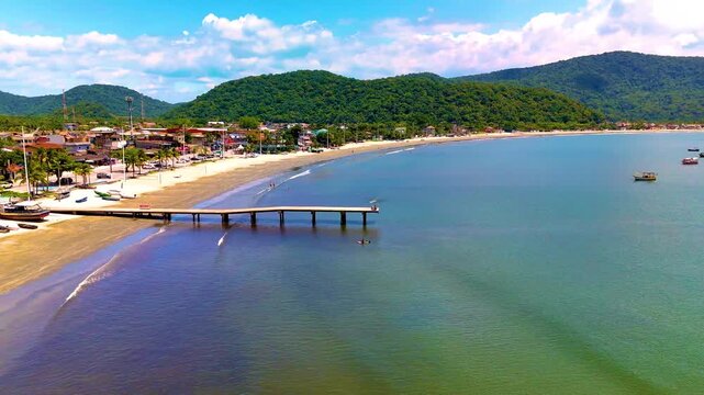 4K Beach Island Guaruja Paradise Boats