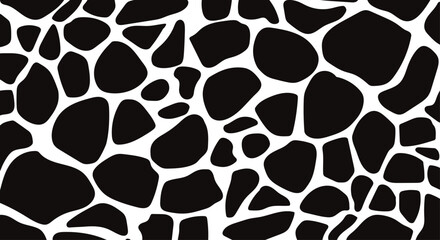 Illustration of Black stones seamless background texture design. vector