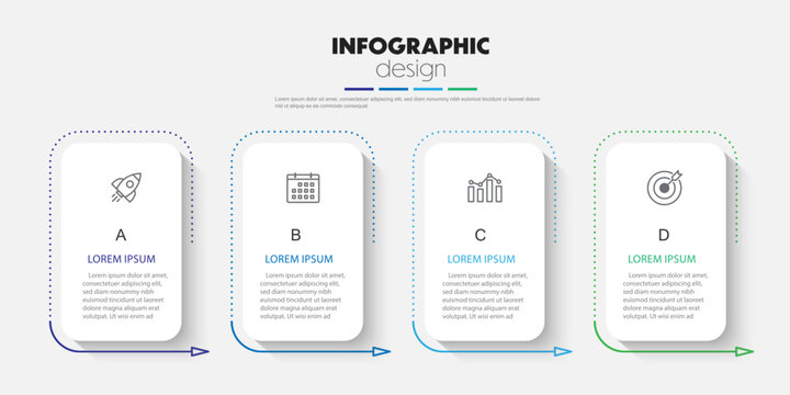 Infographic design template with icon 3 step business design icon for presentation