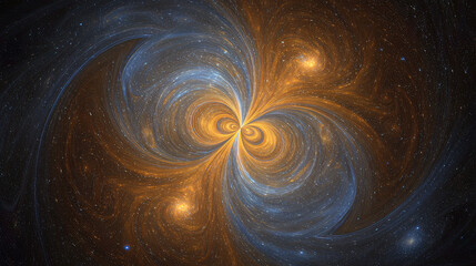 Obraz premium inflection. A dark matter vortex warping the fabric of spacetime, with light bending into impossible shapes. STEM education sheets, lab safety posters, designed for biotech research communications. 