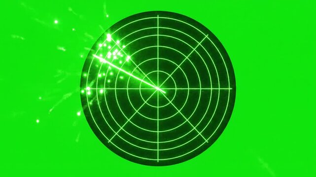 Radar Screen: A captivating depiction of a radar screen, the epicenter of data detection and tracking.