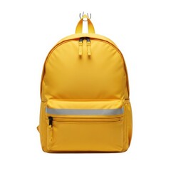 Bright yellow backpack with reflective stripe
