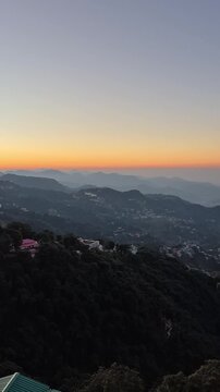 The Winterline in Mussoorie is a rare, beautiful atmospheric phenomenon where a sharp, colorful band appears in the sky at dusk, resembling a "false horizon" as the sun sets.