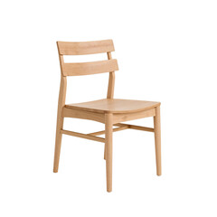 Fototapeta premium Modern wooden chair with minimalist design for home or office