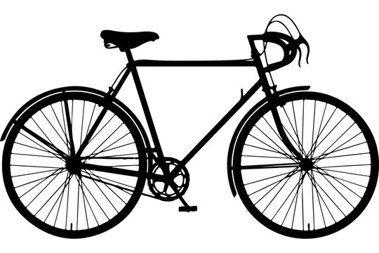Minimalist Fixed-Gear Bicycle Illustration