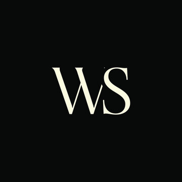 Elegant Intertwined W and S logo design. WS monogram. Modern, sophisticated branding symbol suitable for luxury fashion, design studios, and editorial logos.