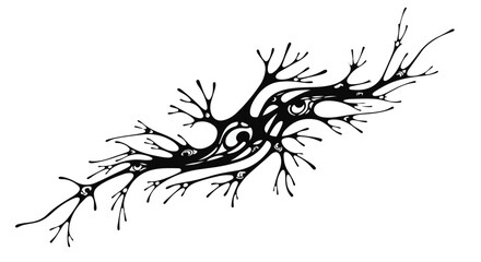 Fototapeta premium Intricate organic abstract shape with branching patterns and swirling details