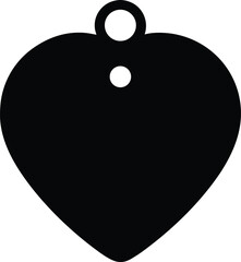 Obraz premium Heart-Shaped Tag or Charm Silhouette